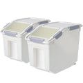 30lb Food Storage Container with Scoop and Wheels, 2 Pack X139