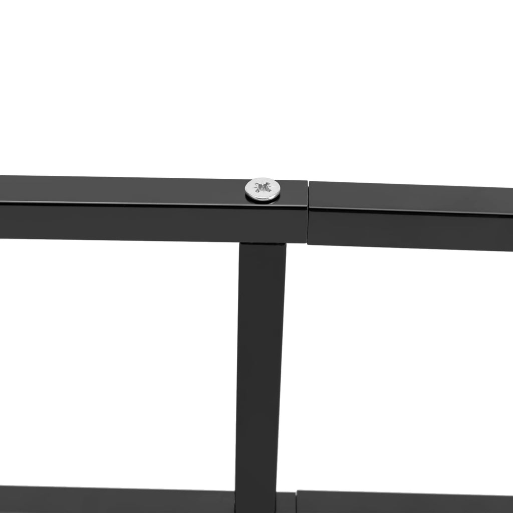 34 Inch Black Metal Media Storage Rack T120