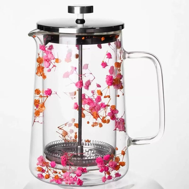 Glass French Press Coffee Maker 34oz Borosilicate Stainless Steel Filter U9340