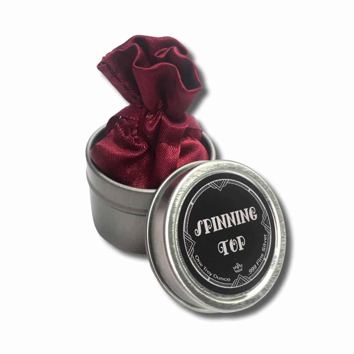 Silver Spinning Top Toy 1 oz L480