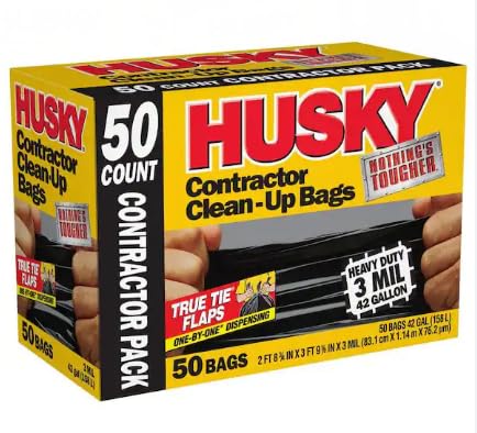 42 Gallon Heavy Duty Black Trash Bags C5827