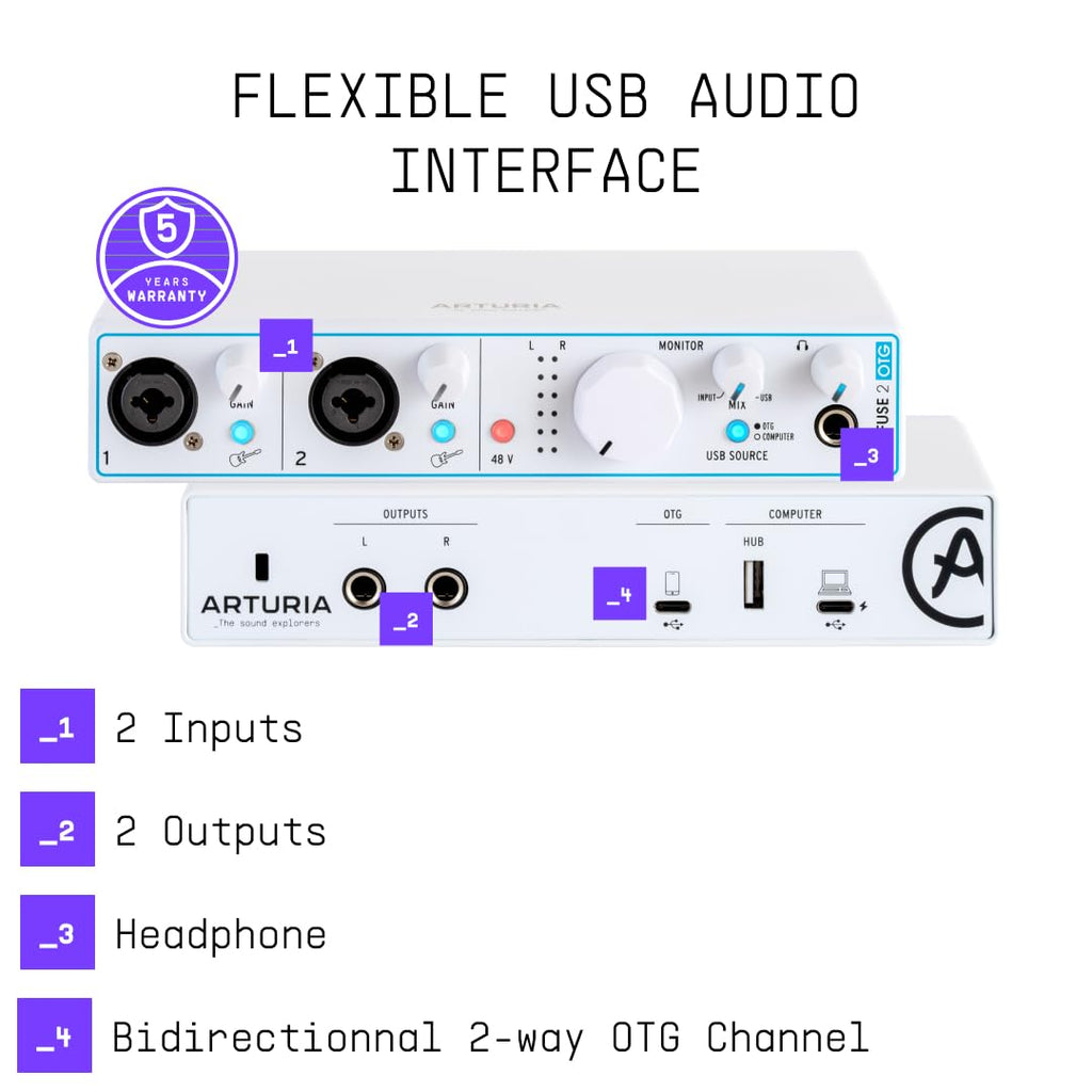 White USB Audio & MIDI Interface C90731