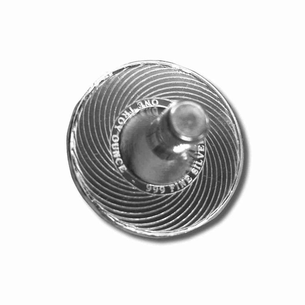 Silver Spinning Top Toy 1 oz L480