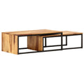 2 pcs Solid Sheesham Wood Nesting Tables P51604