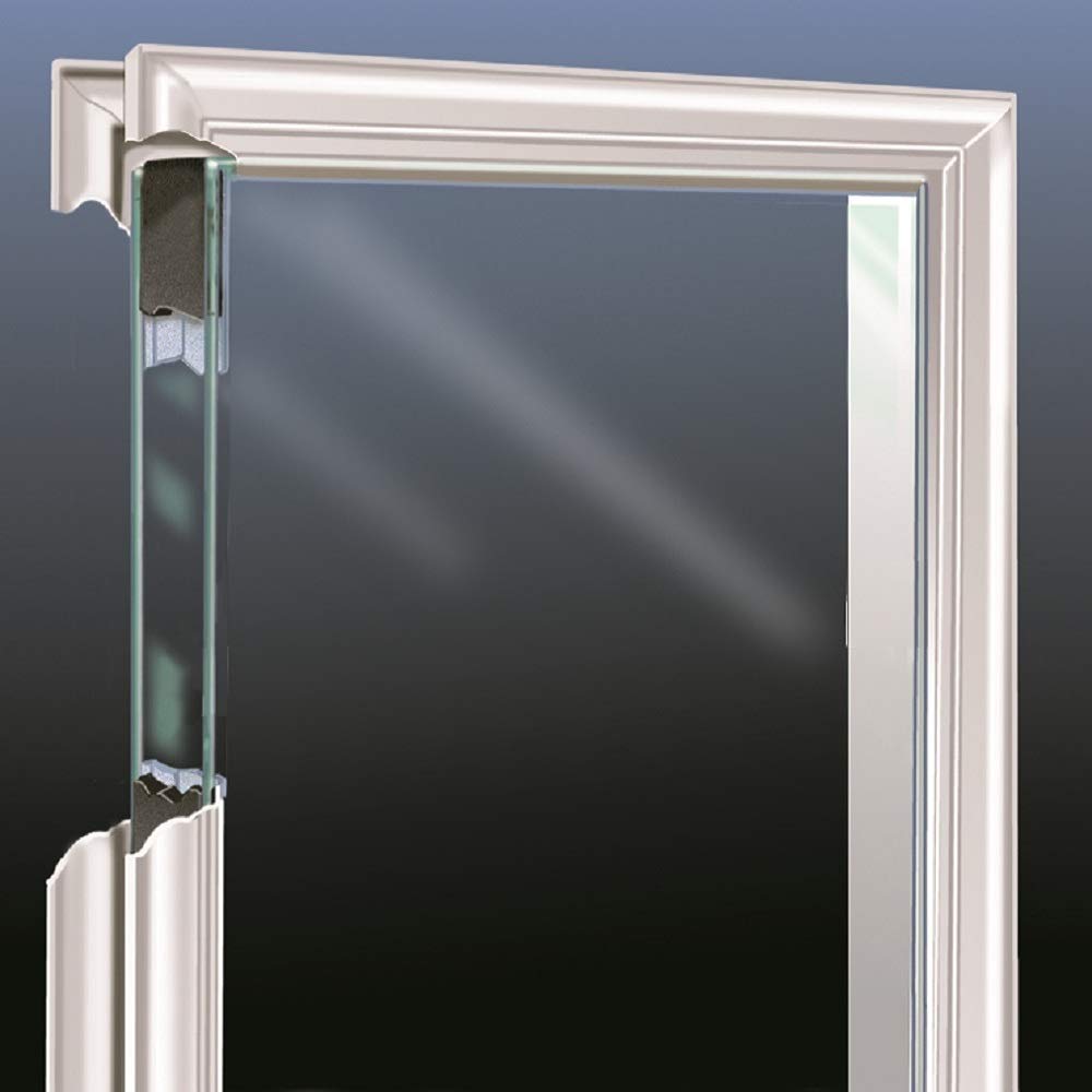 Steel Primed Left Hand In-Swing Prehung Front Door Full Lite Round Top Clear Glass 36" x 80" F906916