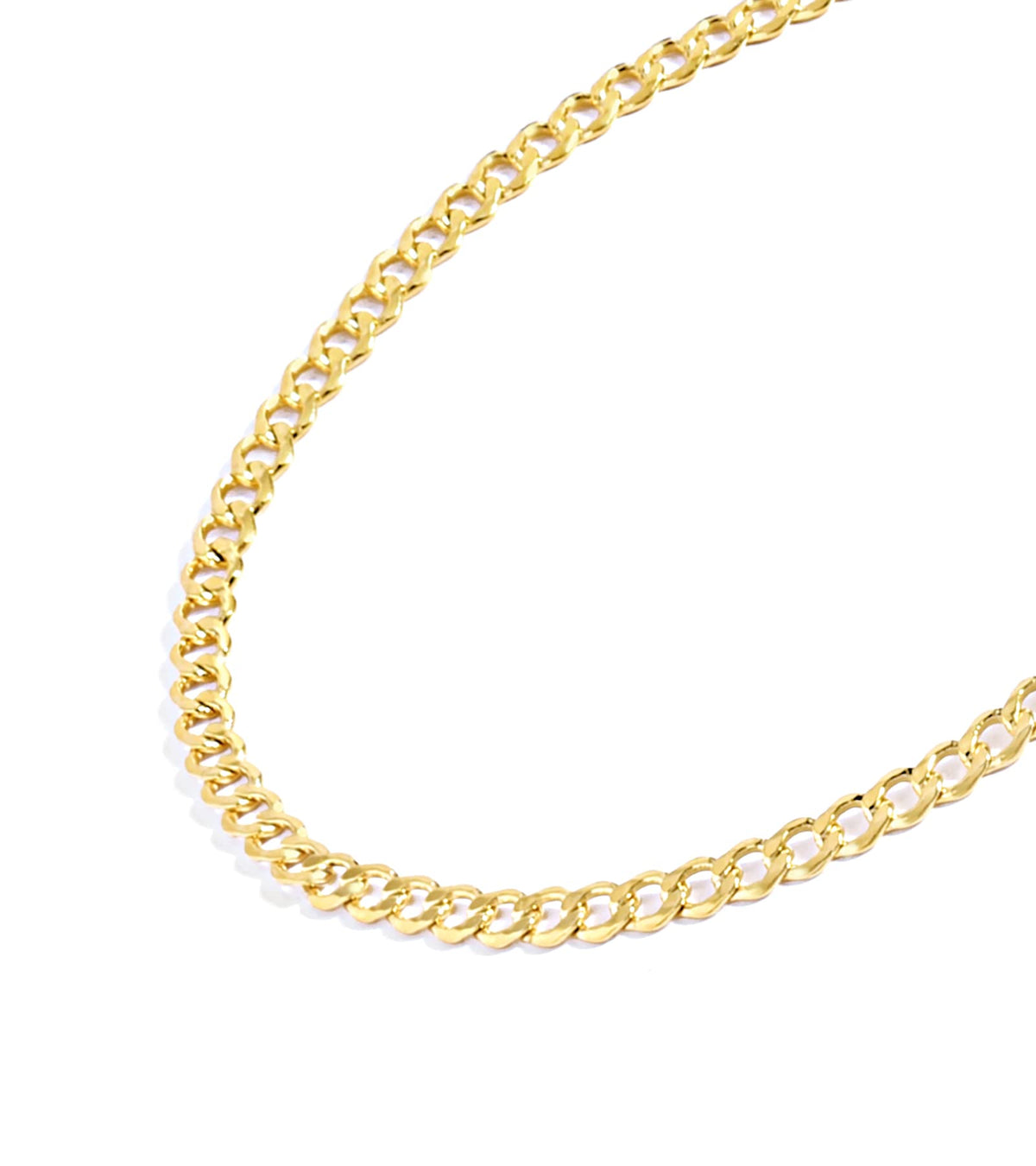 14K Yellow Gold Filled Cuban Curb Link Chain Necklace E2927