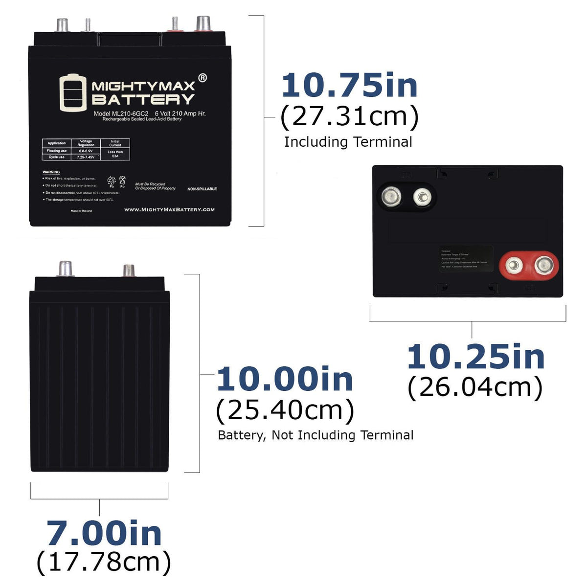 6V 210AH Deep Cycle AGM Battery 4 Pack V37727