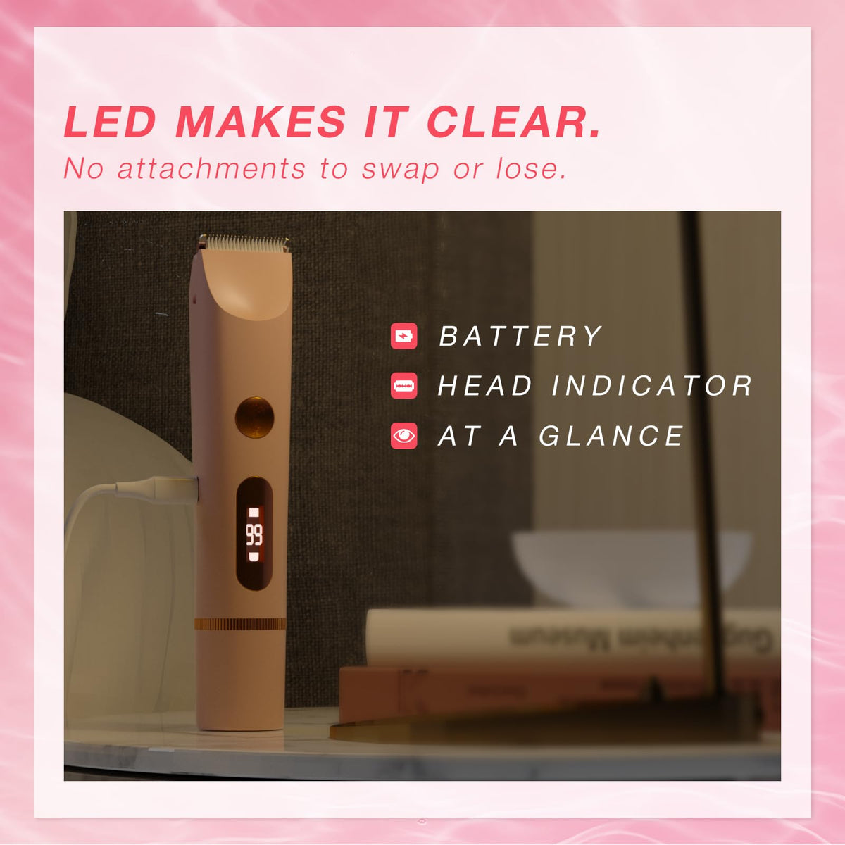 Dual-Head Electric Body Hair Trimmer IP67 Waterproof USB-C Rechargeable F736822