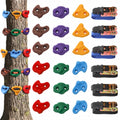 18 Pcs Tree Climbing Holds with 6 Ratchet Straps H141250