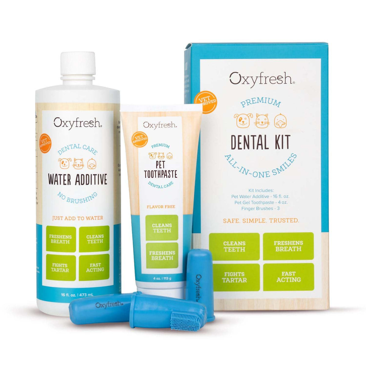 Pet Dental Kit 4oz Toothpaste + 16oz Water Additive Y858