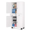 72” Rolling Metal Storage Cabinet with Locking Doors & 2 Drawers W388519