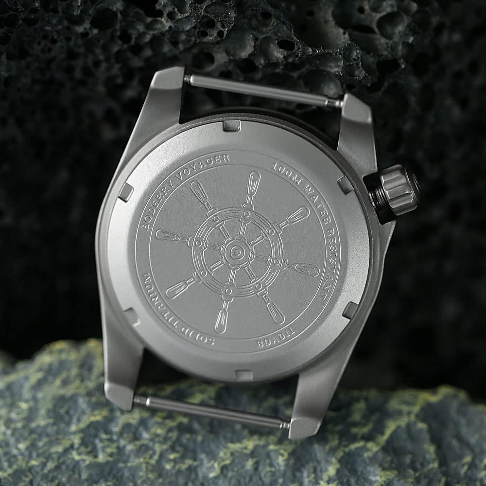 Titanium Automatic Field Watch 40mm Day Date 100M Waterproof Nylon Strap V252753