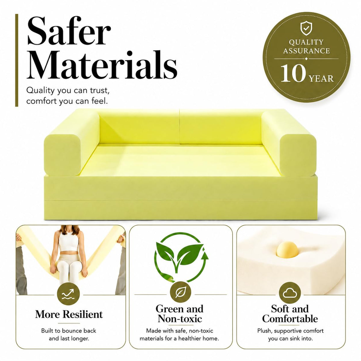 Folding Convertible Corduroy Sofa Bed King Size V541