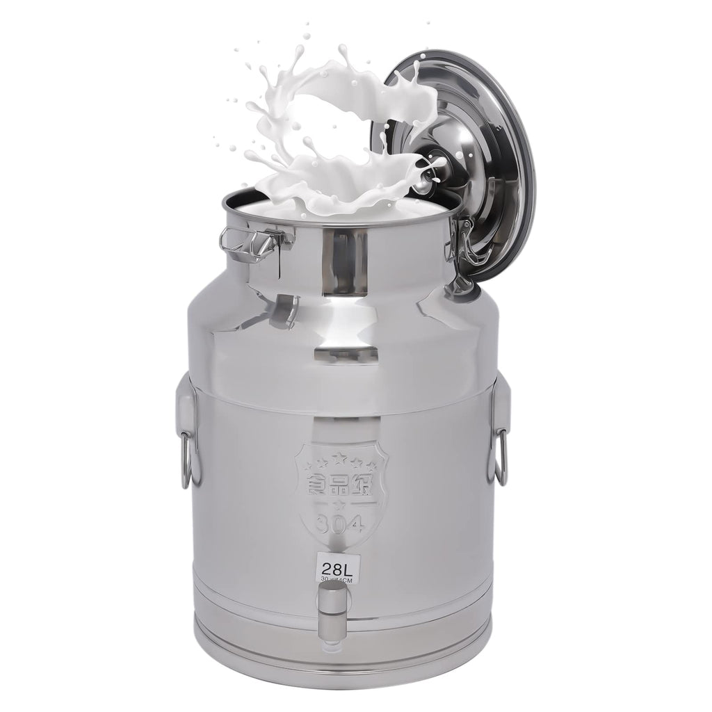 7.4 Gal Stainless Steel Milk Can with Faucet A569961