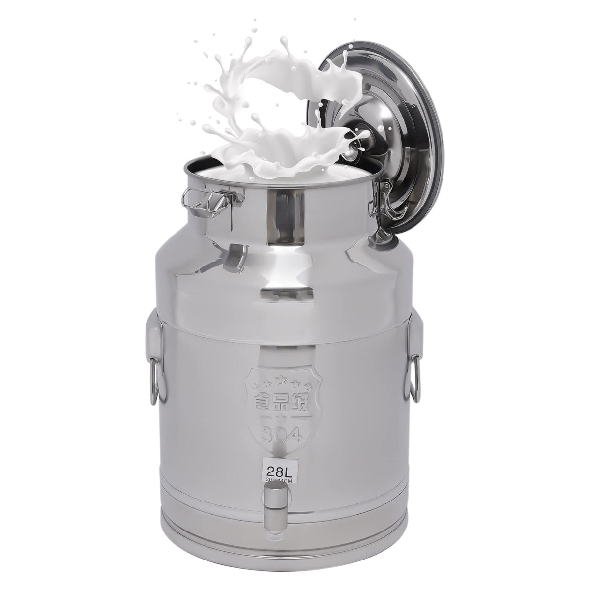 7.4 Gal Stainless Steel Milk Can with Faucet A569961