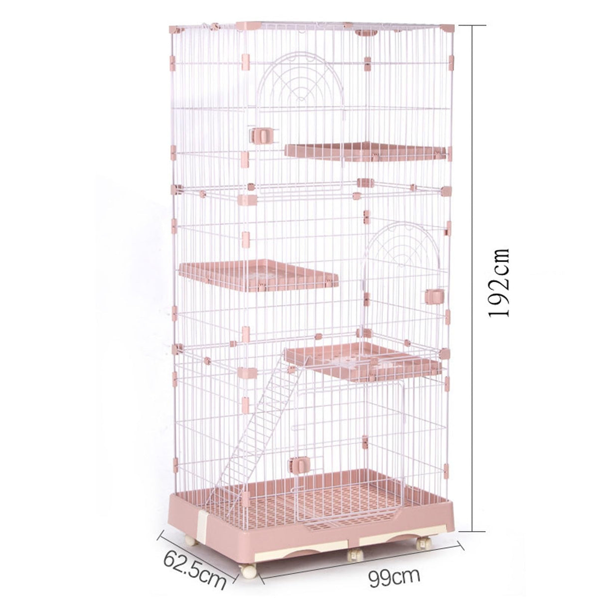Foldable 4 Tier Large Detachable Cat Cage with Hammock E886