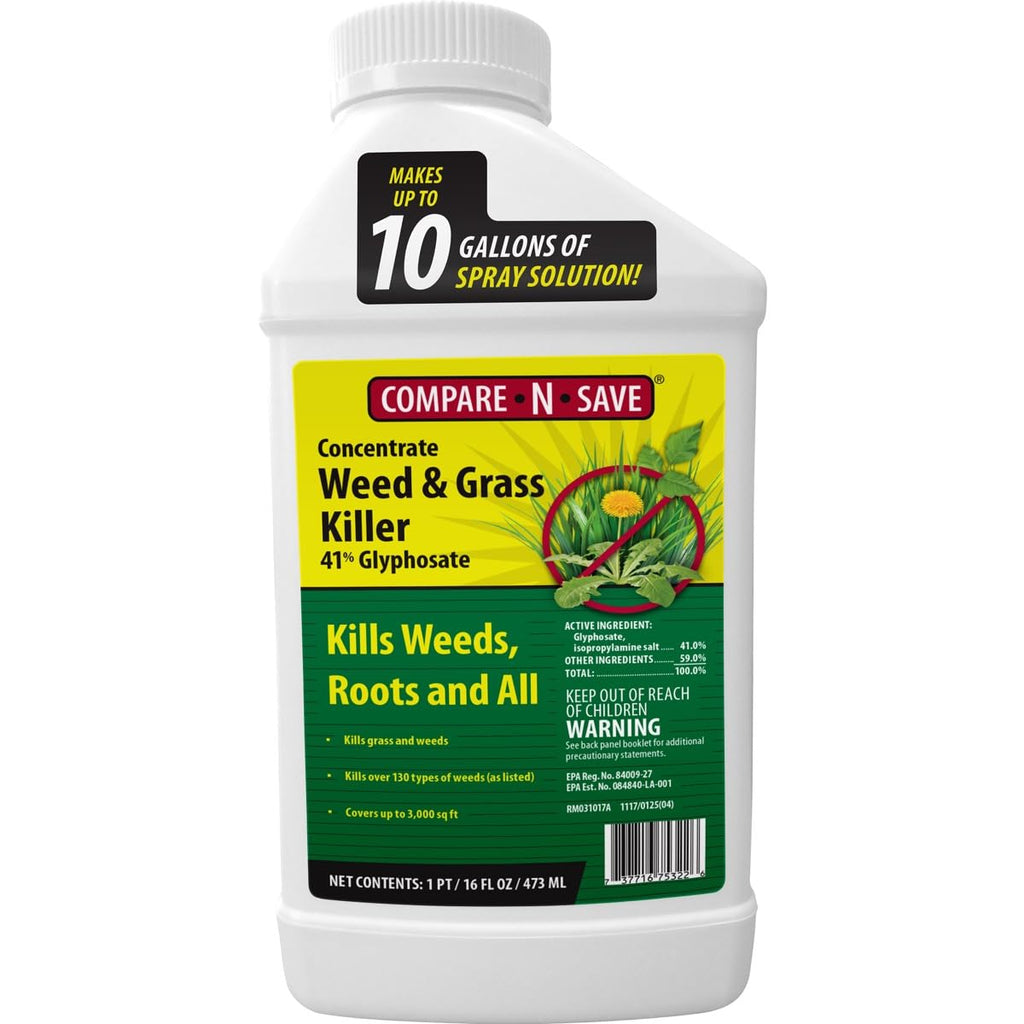Glyphosate Concentrate Grass & Weed Killer Herbicide, 16-ounce Y508