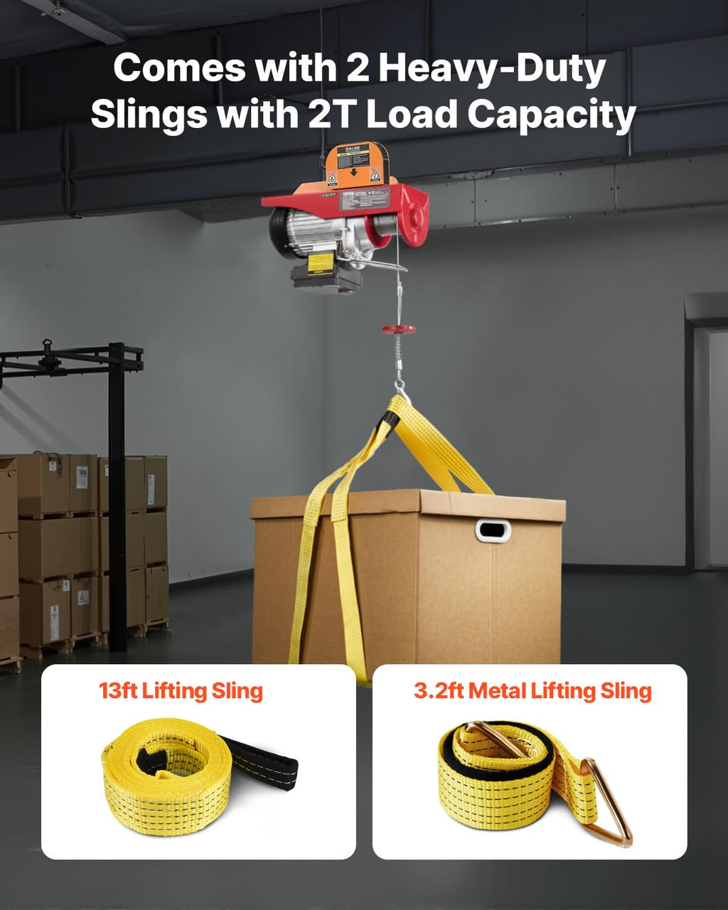 1320 lbs 120V Electric Hoist with Wireless Remote J355