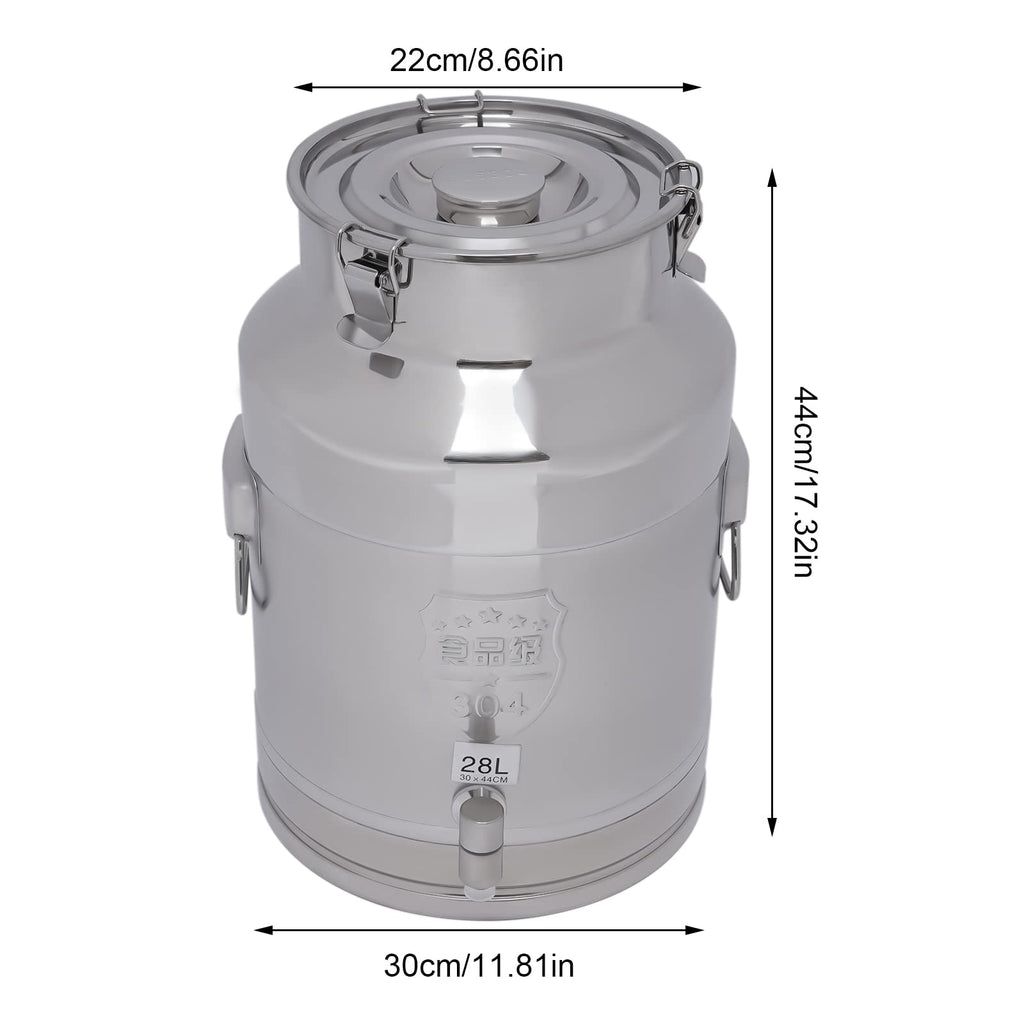 7.4 Gal Stainless Steel Milk Can with Faucet A569961