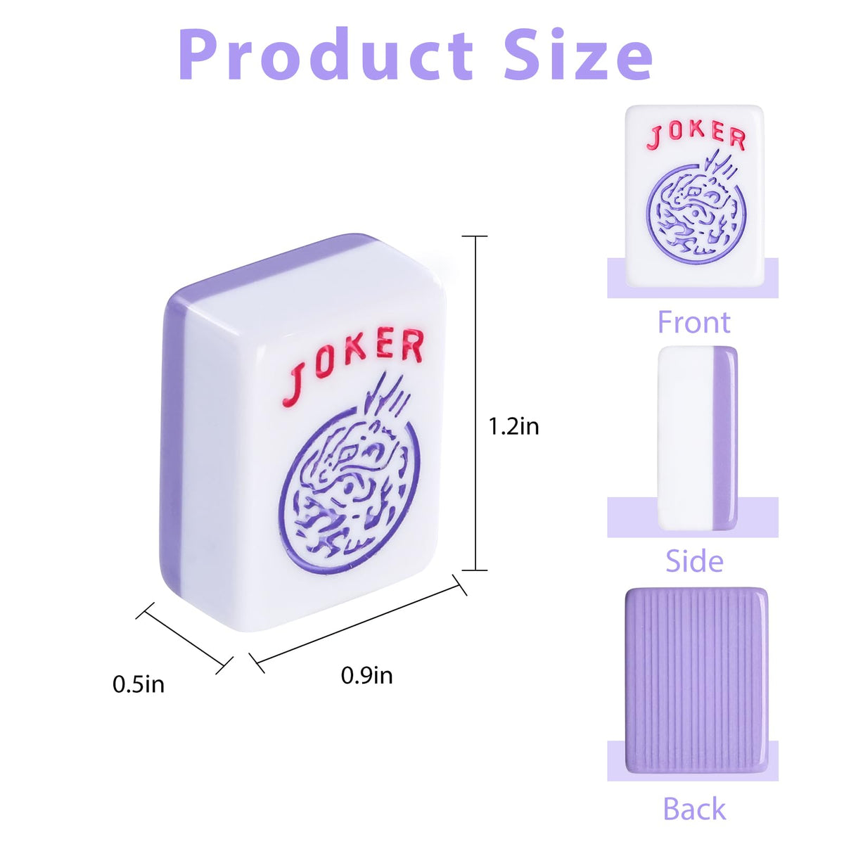 Purple 166 Tile Mahjong Set with Racks and Bag U28261