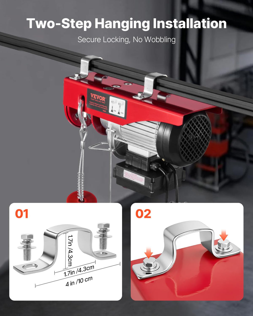 1320 lbs 120V Electric Hoist with Wireless Remote J355