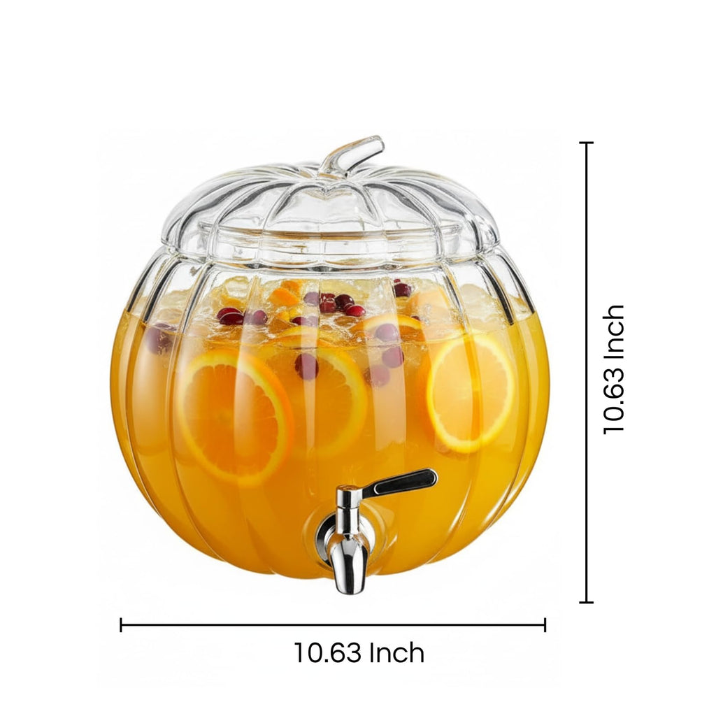 Glass Pumpkin Drink Dispenser 2 Gallon S56096