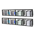 34 Inch Black Metal Media Storage Rack T120