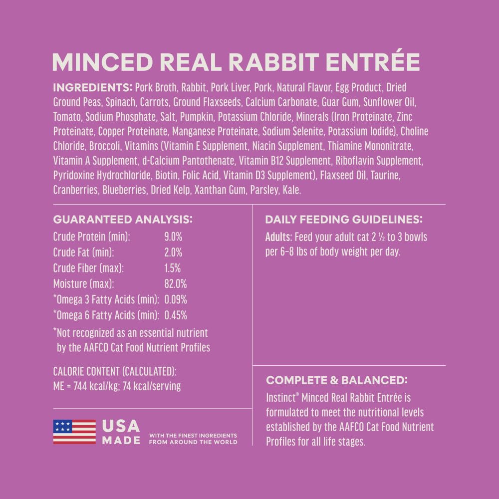 Wet Cat Food Rabbit 3.5 oz 12 Count N396