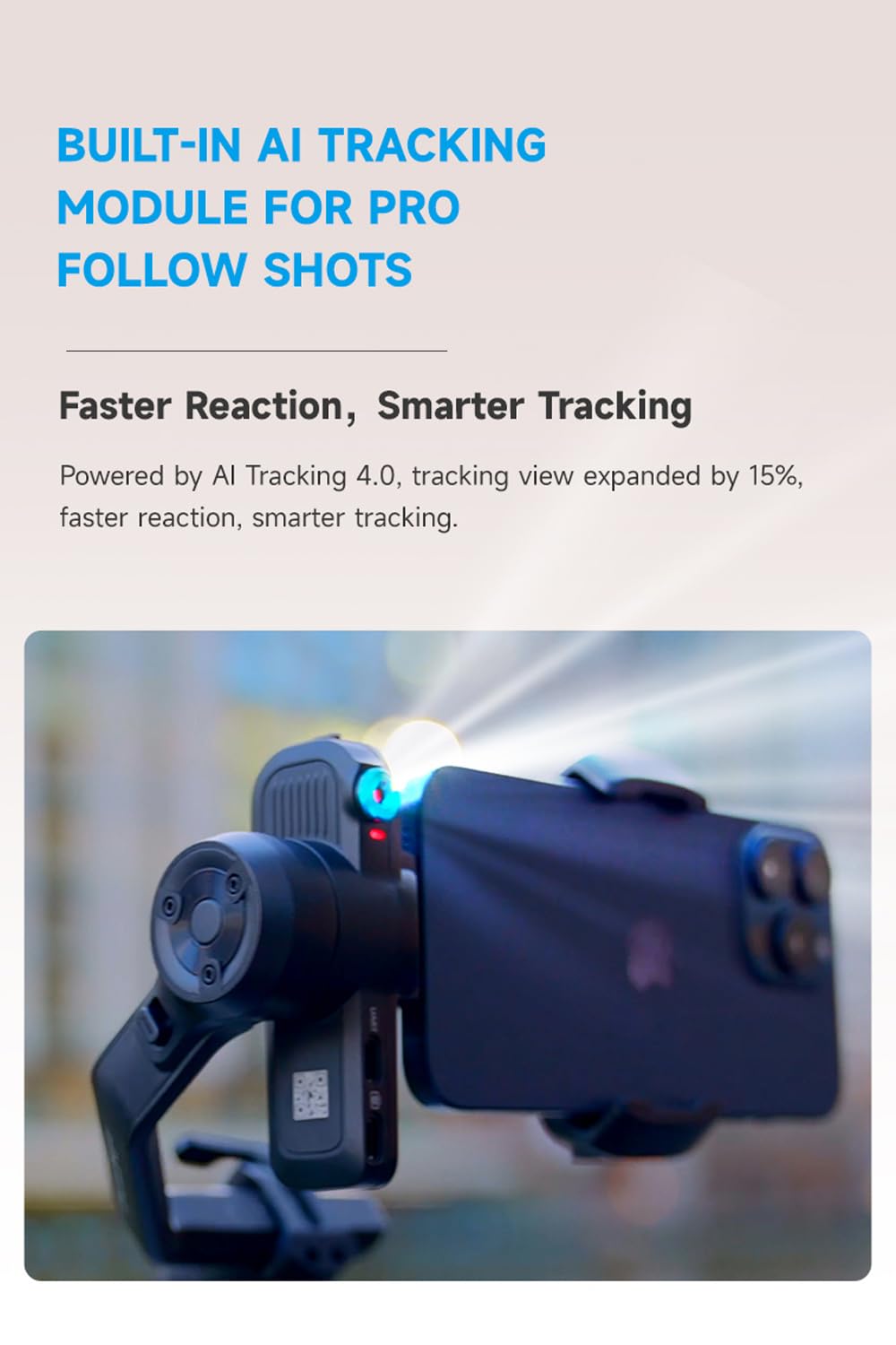 3-Axis Phone Gimbal Stabilizer with Integrated Grip H19878