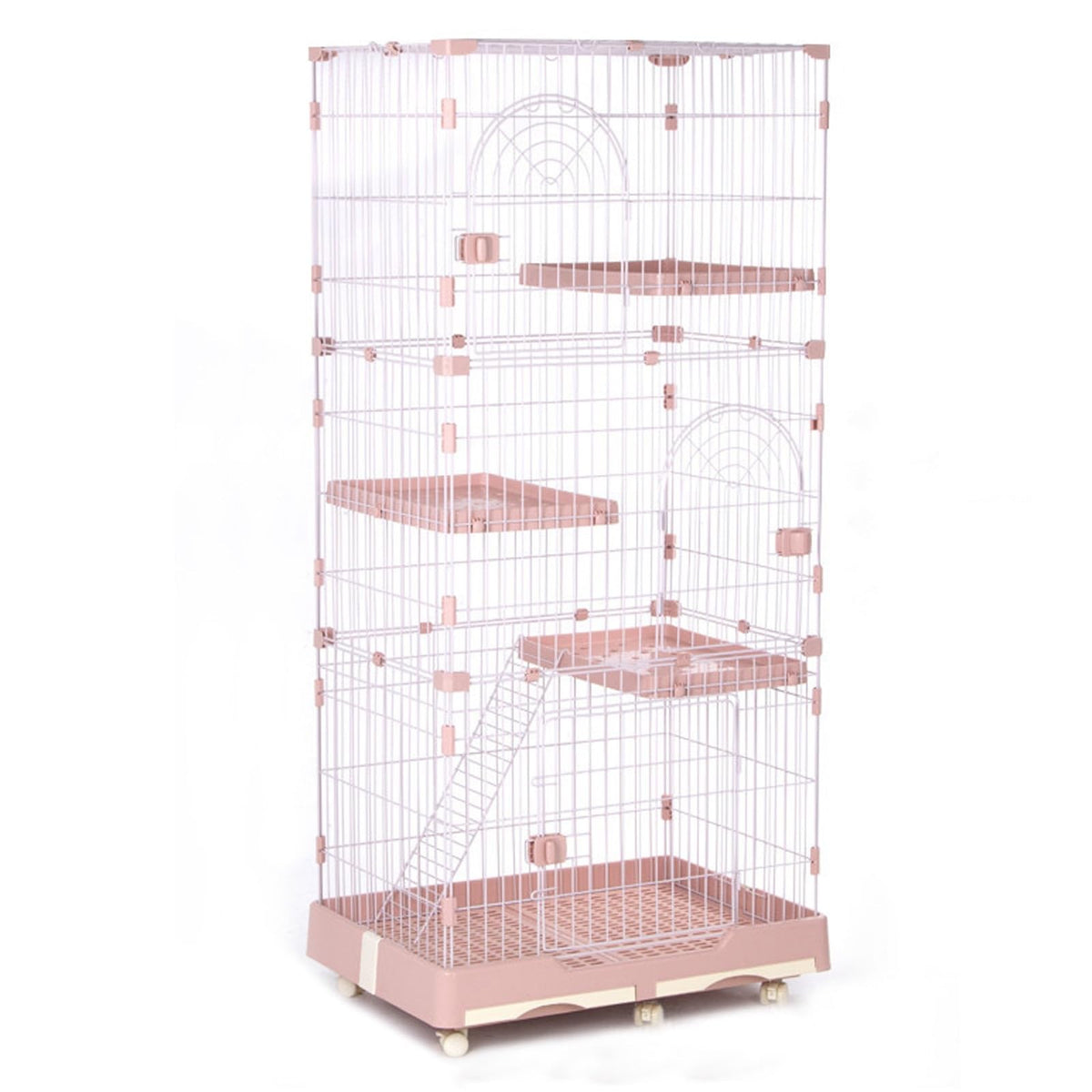 Foldable 4 Tier Large Detachable Cat Cage with Hammock E886