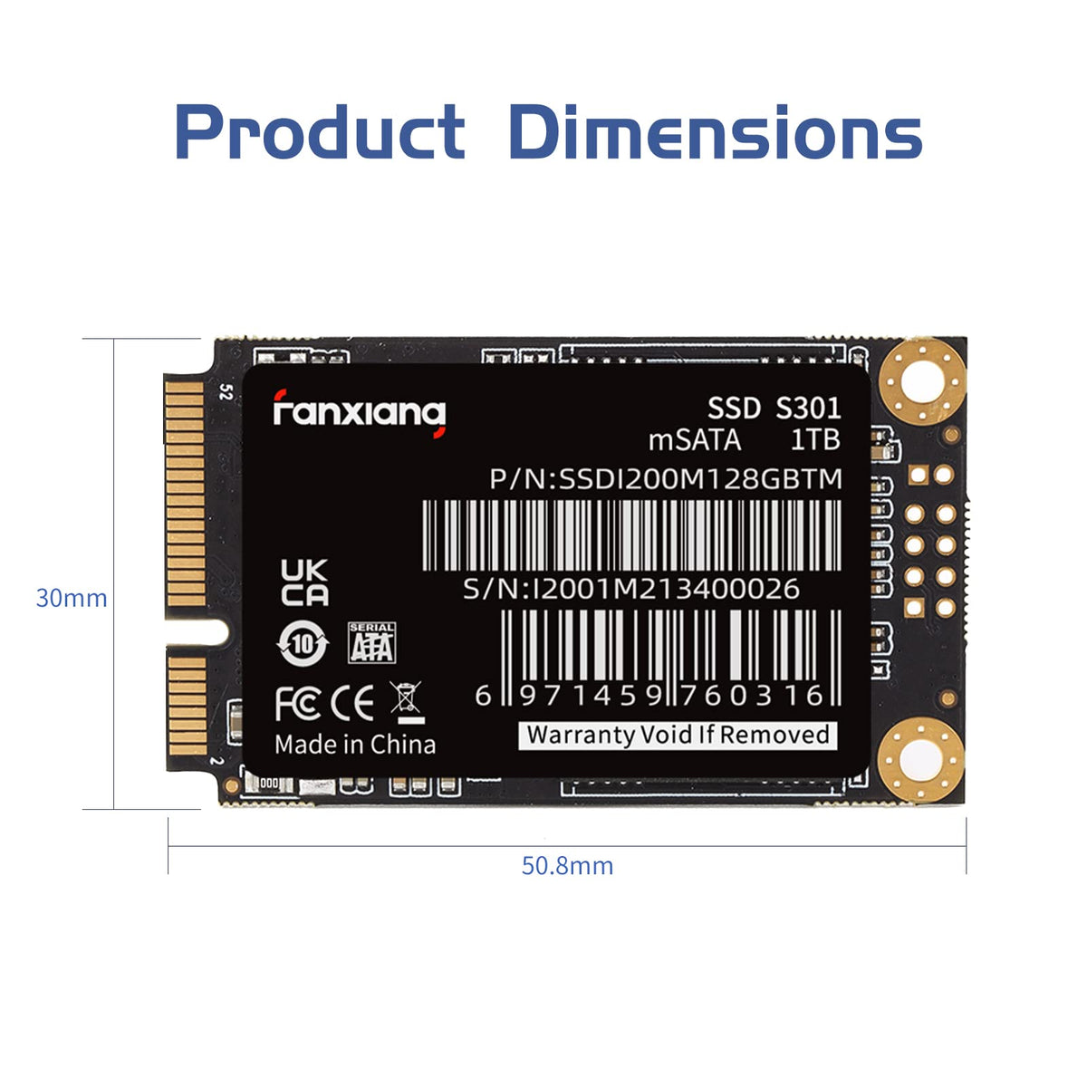 1TB mSATA III Internal SSD C5860