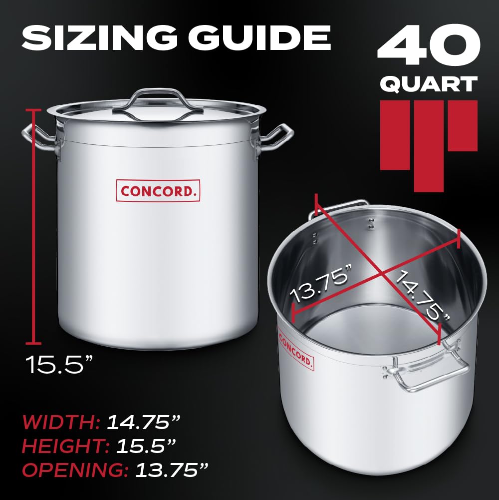 40 Quart Stainless Steel Stock Pot J570174