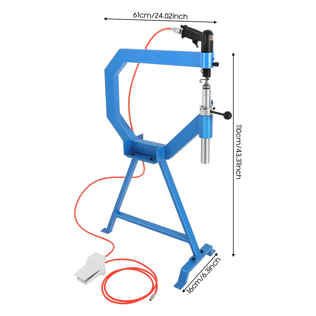 Pneumatic Planishing Hammer with Foot Pedal and Steel Stand D7295