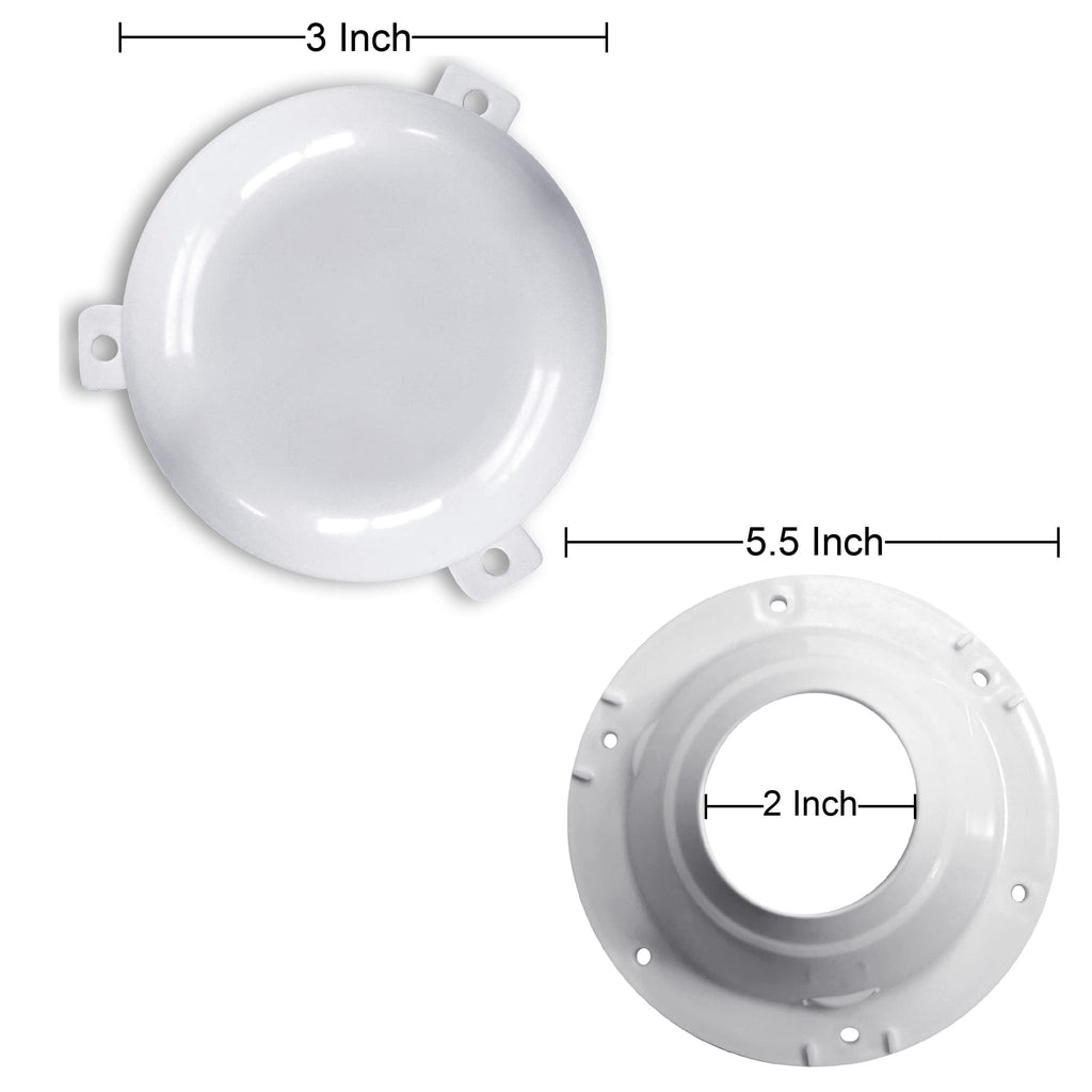 White RV Roof Vent Cover N640