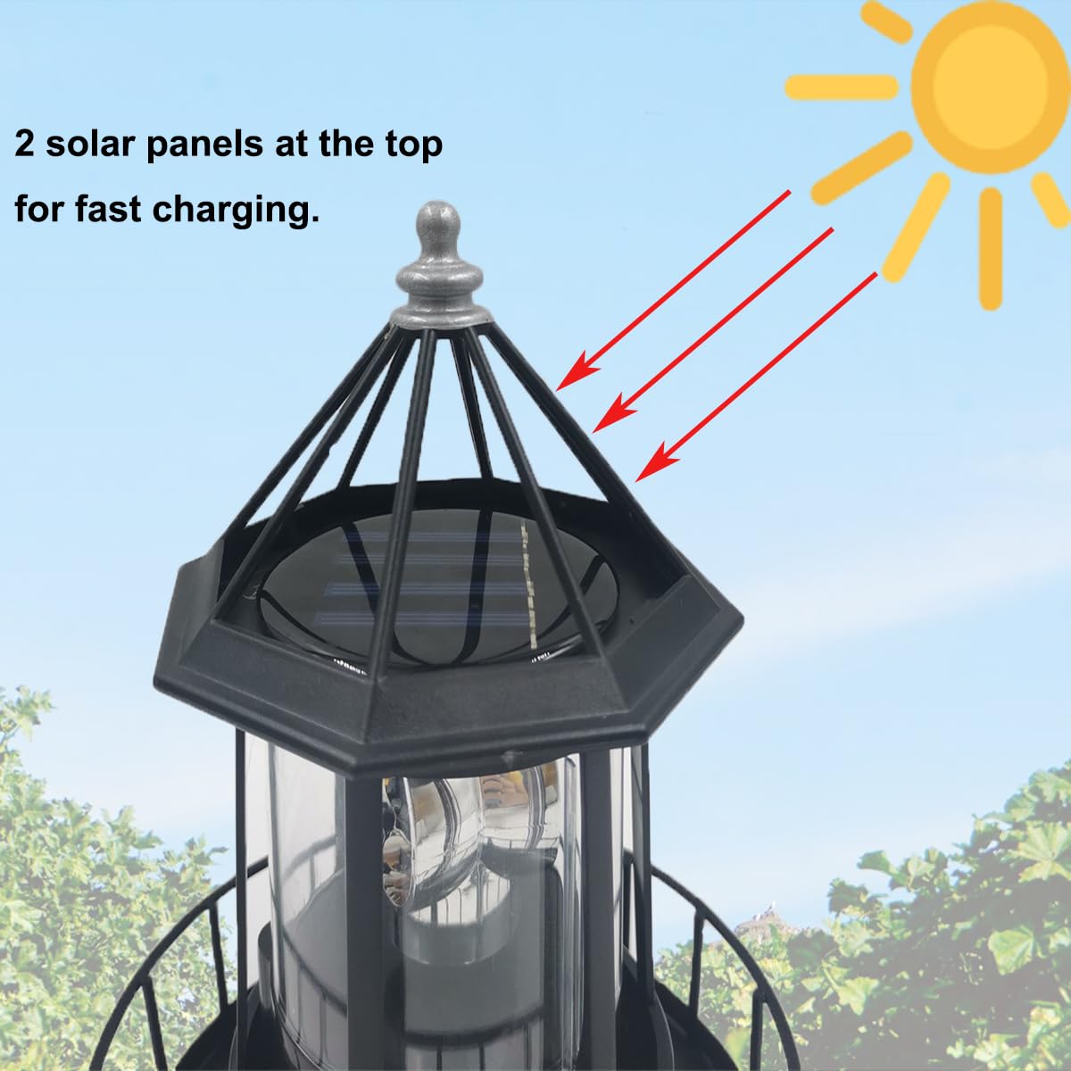 Solar Powered Lighthouse Y5067