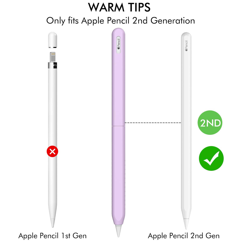 2 Pack Silicone Case for Apple Pencil 2nd Generation N256