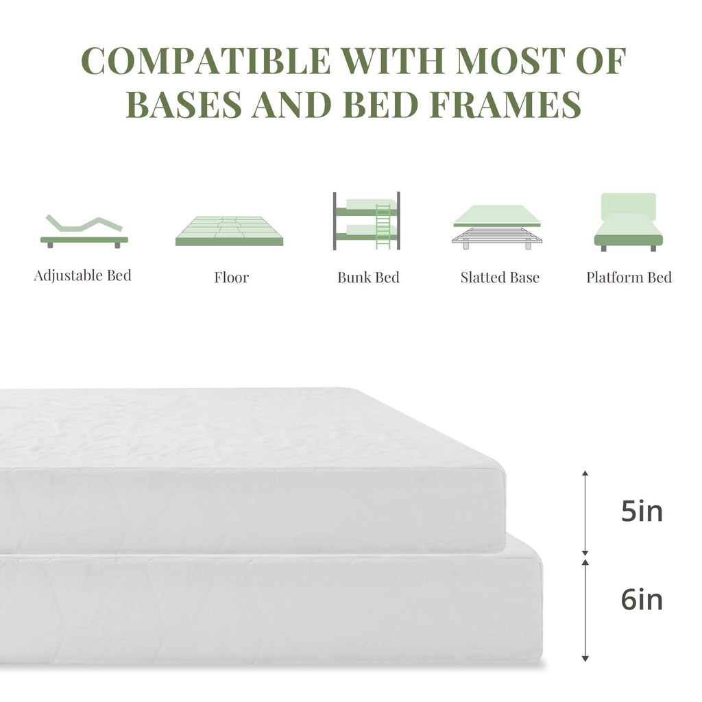 5 Inch Twin Size Memory Foam Mattress G451127