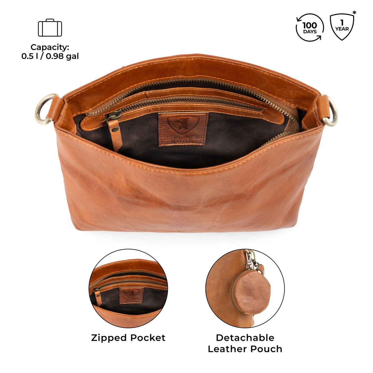 Full Grain Leather Crossbody Purses Q56962