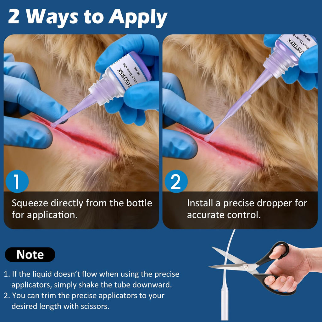 3ml Veterinary Surgical Skin Glue with 15 Applicators I369