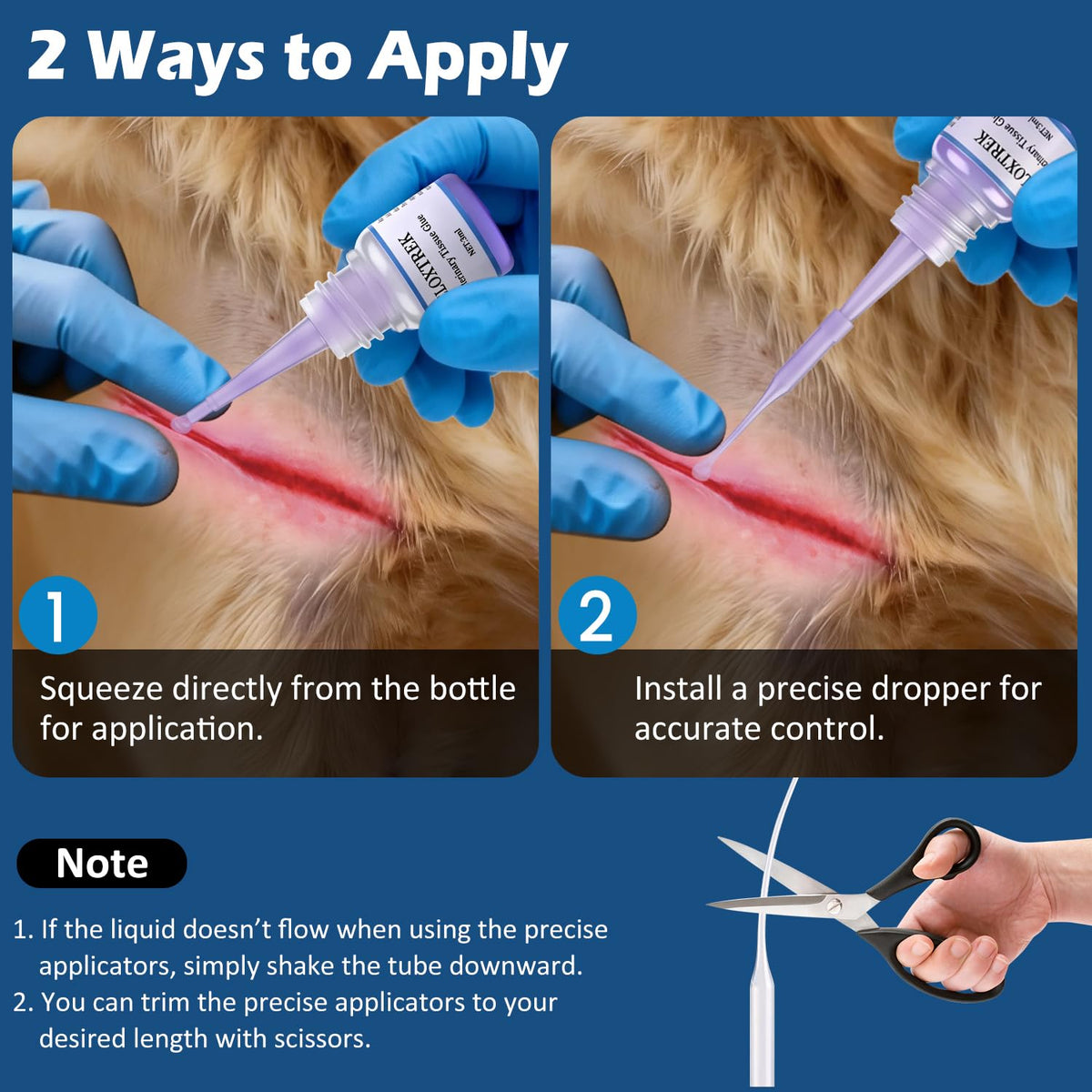 3ml Veterinary Surgical Skin Glue with 15 Applicators I369