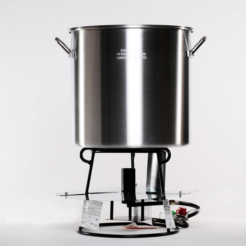 Portable Propane Outdoor Boiling Package with 60 Qt. Aluminum Pot, Basket, Lid and Jet Burner N8606