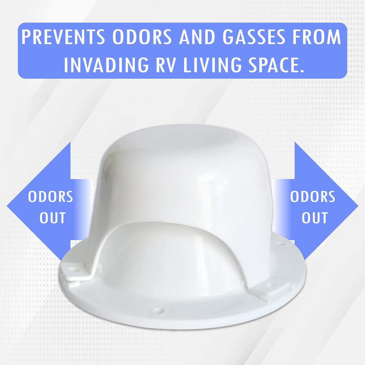 White RV Roof Vent Cover N640