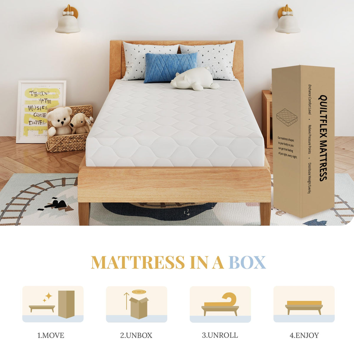 5 Inch Twin Size Memory Foam Mattress G451127