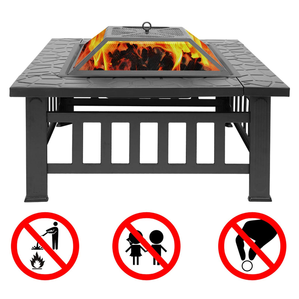 32 Inch Square Fire Pit O565