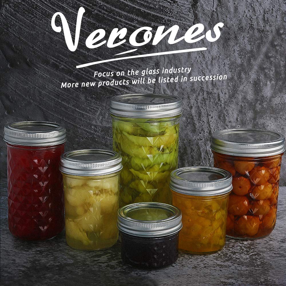 22 oz Wide Mouth Mason Jars with Lids and Bands W53098