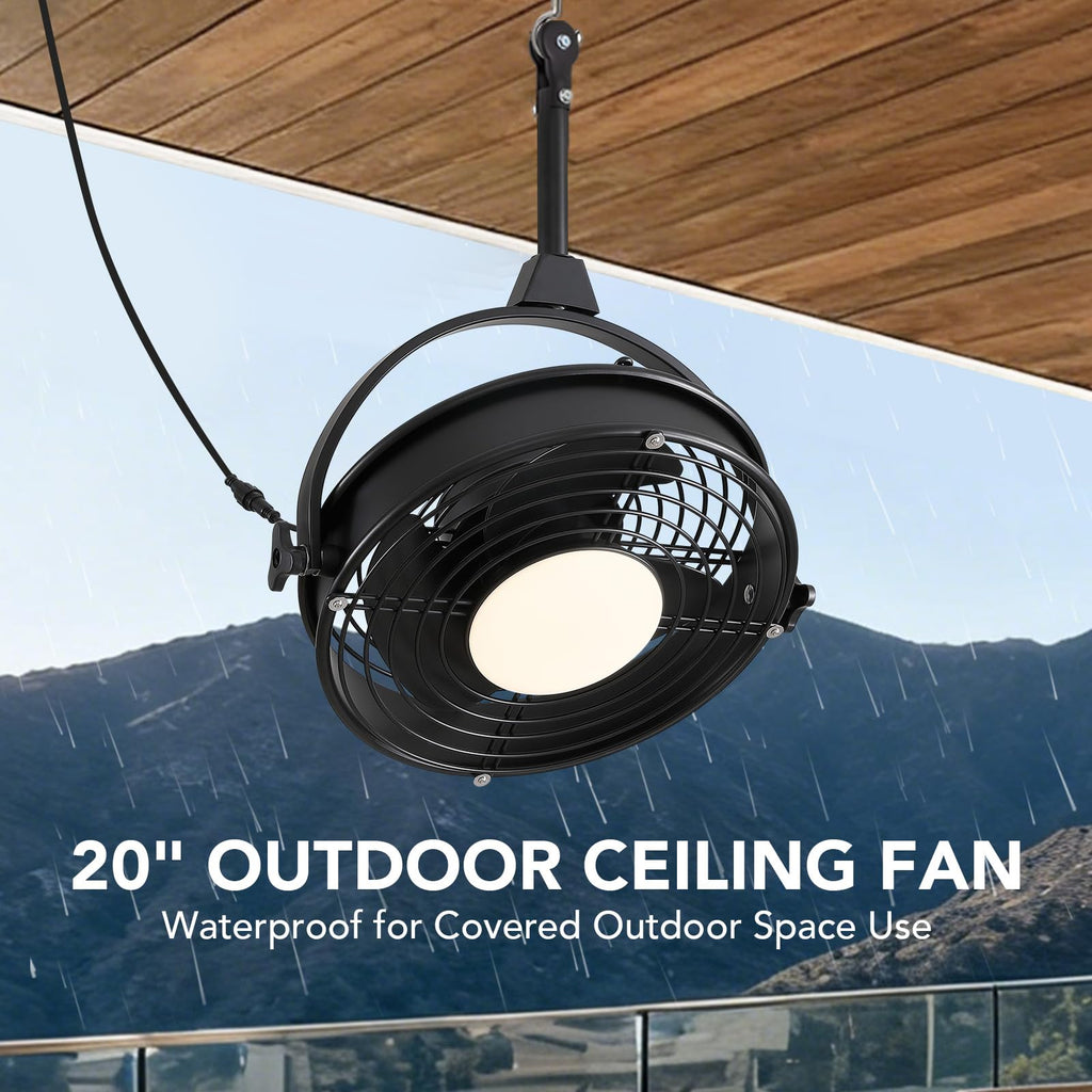 20" Outdoor Ceiling Fan with Lights M860