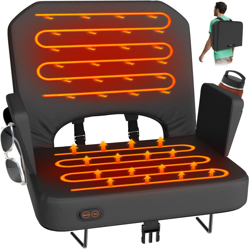 Heated Stadium Seats for Bleachers with Foldable Armrests W3395