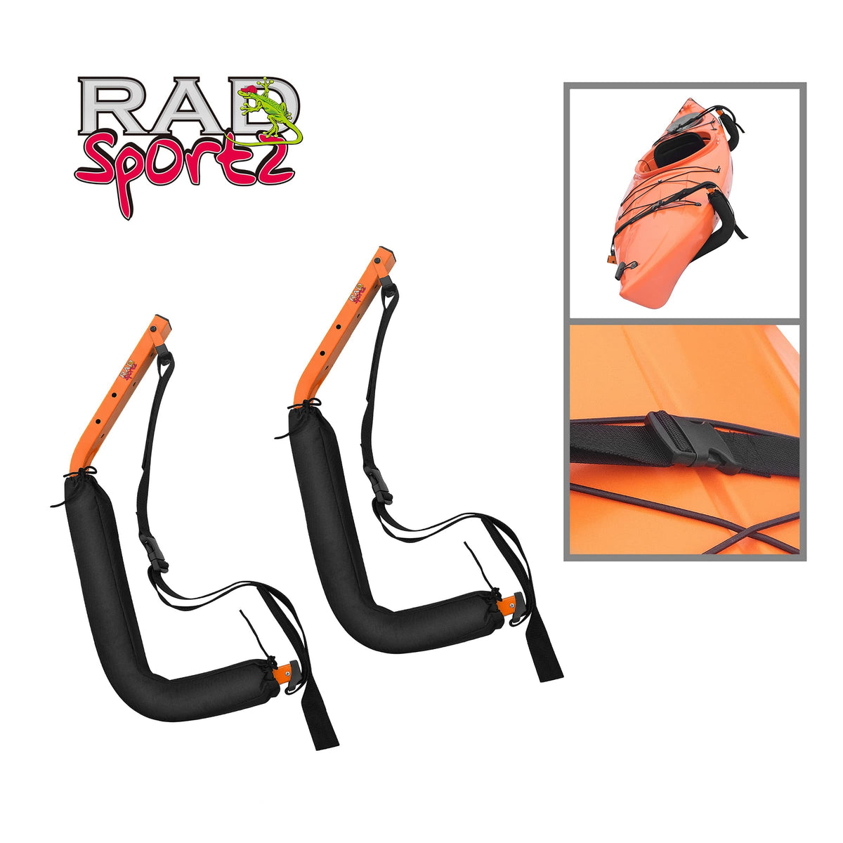 Kayak Storage Hooks Set of 2 Wall Mount 125lbs Capacity E89201
