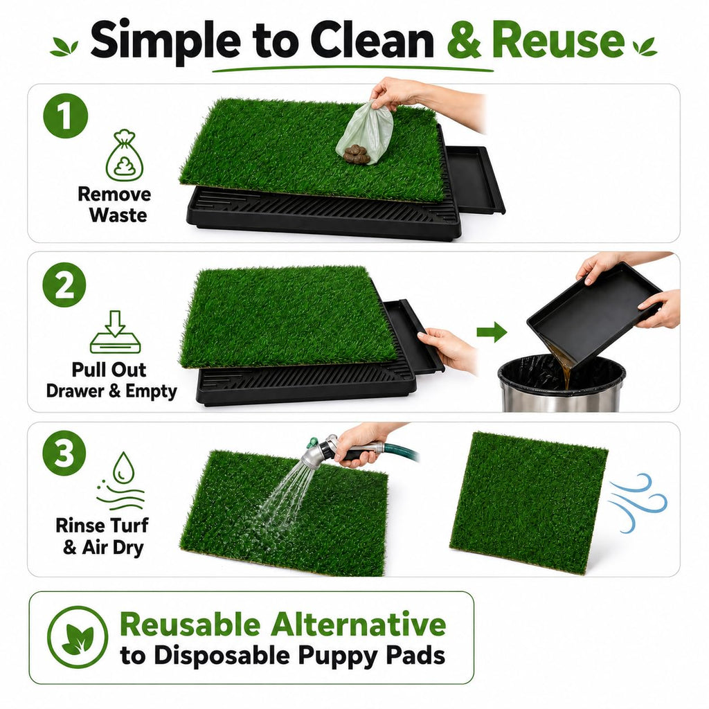Dog Potty Grass Pads, 2 Pack, 25 x 20 in Turf X24970