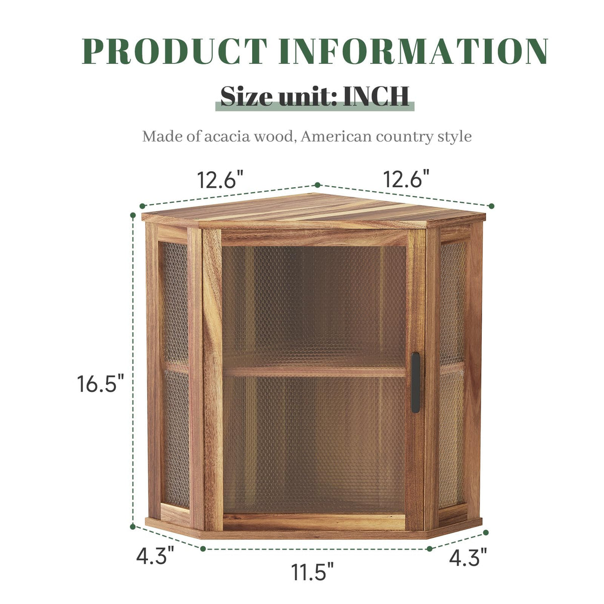 2-Tier Acacia Wood Bread Box with Window J88422